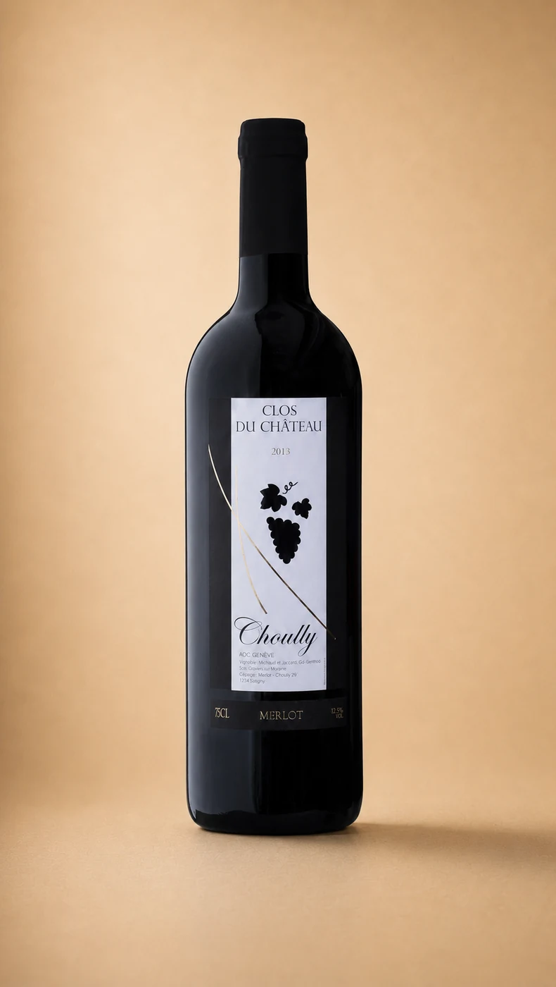 Bouteille de Merlot fût de chêne - 75 cl